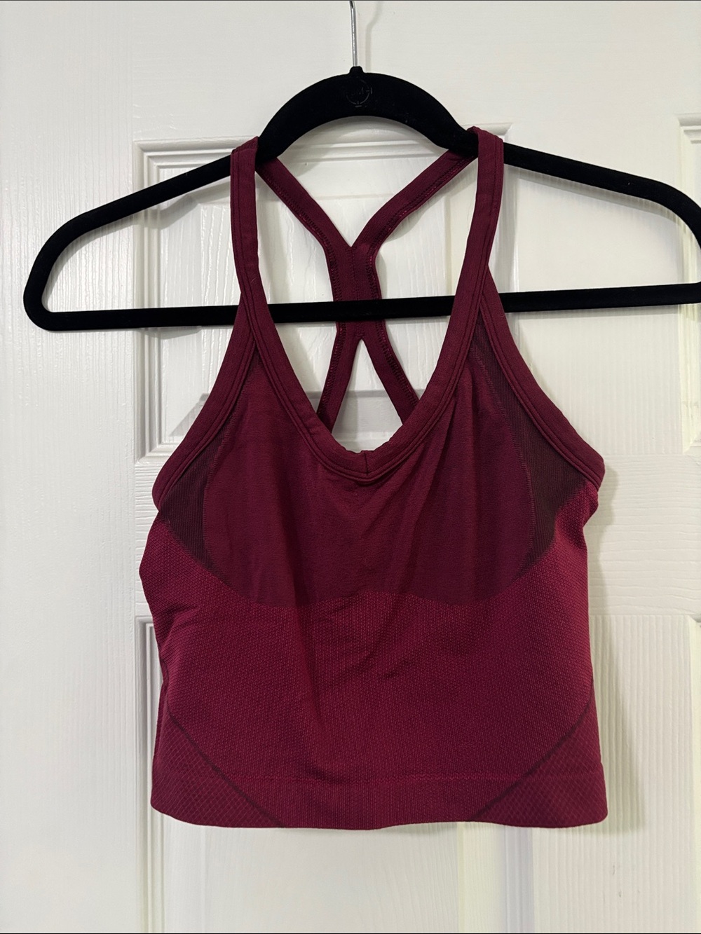 Lululemon get low racer back bra tank top small wine color